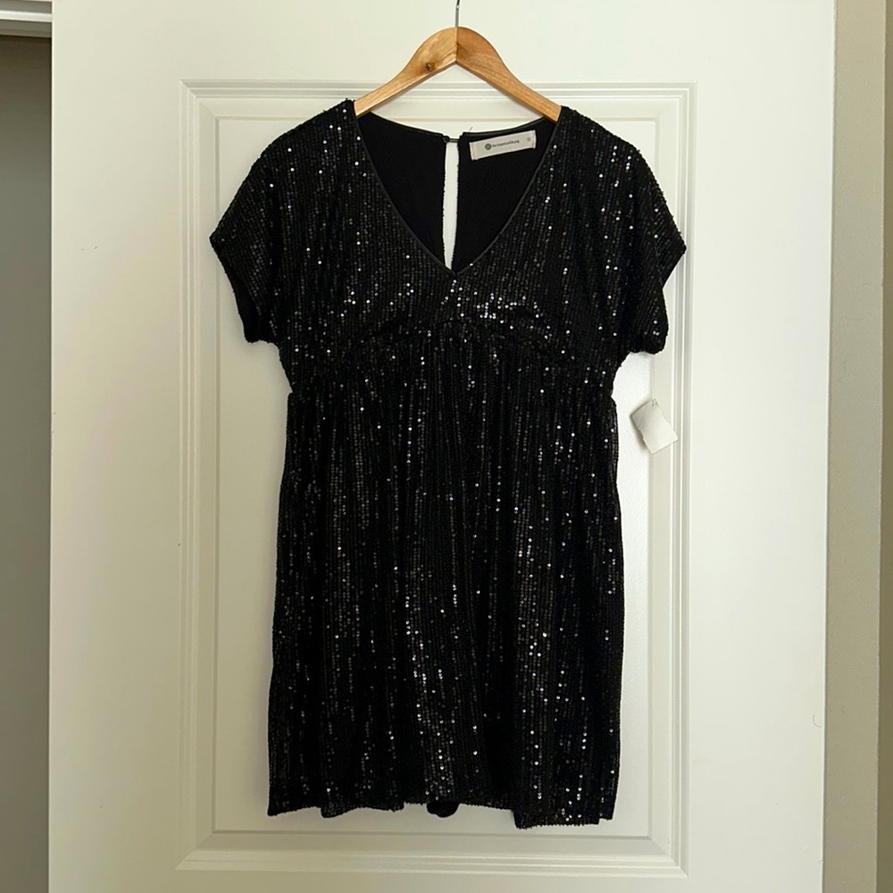 Impeccable Pig Black Sequin Mini Dress